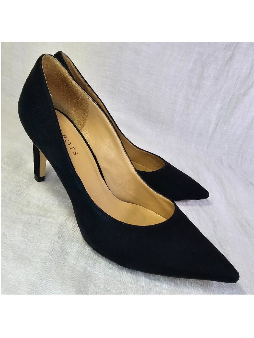 Talbots 3” Stiletto Heel Scarpin Suede Pumps 8.5W Black